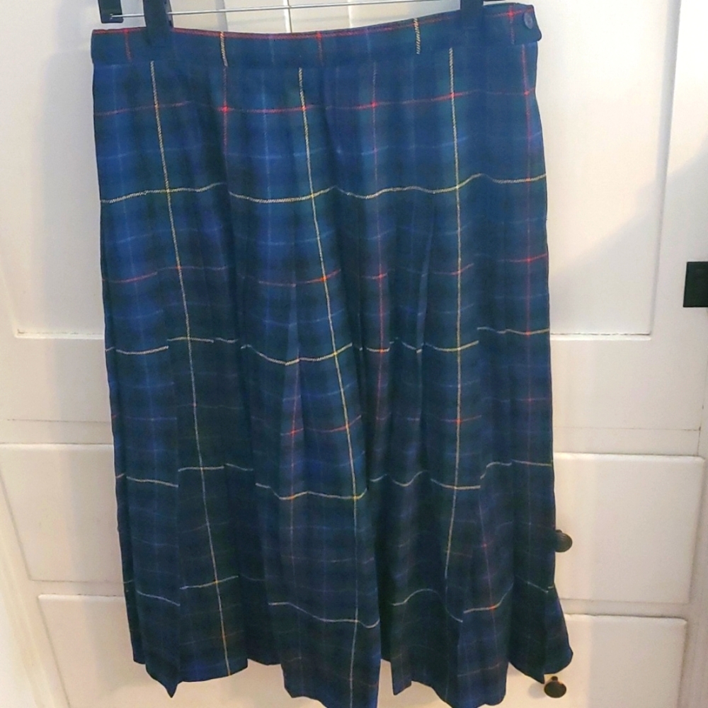 Pendleton Plaid Wool Skirt